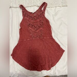 Free people tank, burnt pink/red